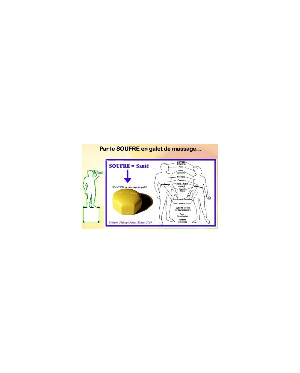 Galet de soufre et livret